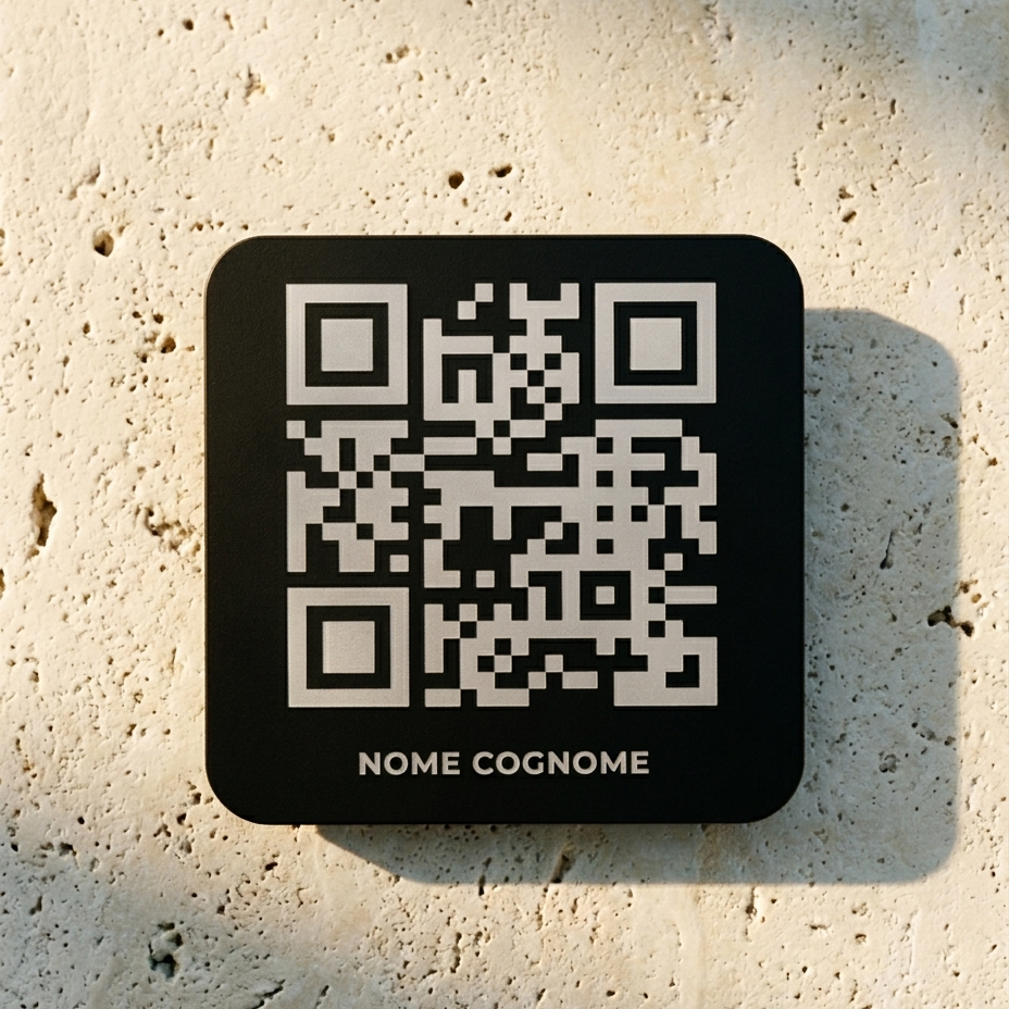 Targa Memoriale QR - Alluminio Anodizzato