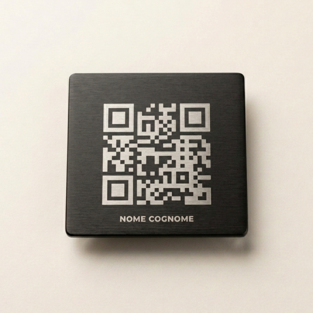 Targa Memoriale QR - Alluminio Anodizzato